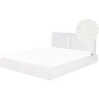 Cama Doble Moderna Tapizada En Bouclé 160 X 200 Cm Cama Doble Moderna Tapizada En Bouclé 160 X 200 Cm