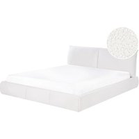Cama Doble Moderna Tapizada En Bouclé 180 X 200 Cm