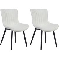 Clp Set de 2 Sillas de Comedor Largo en Terciopelo o Polipiel Simil Cuero 61x50x81 cm