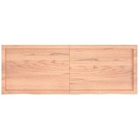 Estante de pared flotante de madera roble tratada 140x50x(2-4) Cm CFW759847