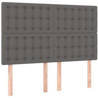 Juego de 4 Cabeceros de Cama de Cuero Sintético