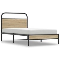 Estructura Cama Individual 90x190 Cm Madera Roble