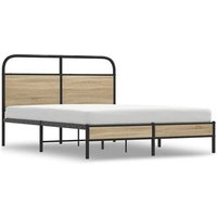 Cama Matrimonial Estructura 120x200 Cm Madera Roble