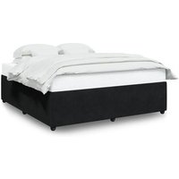 Cama De Matrimonio Terciopelo Negro 180x200 Cm