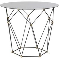 Mesa Auxiliar Dkd Home Decor Metal Cristal Dorado 70 X 70 X 60 Cm