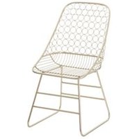 Silla de Comedor Metálica Champagne 46x52x89 cm
