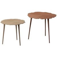 Set 2 Mesas de Aluminio 62x62x54 y 50x50x45 Cm Set 2 Mesas de Aluminio 62x62x54 y 50x50x45 Cm