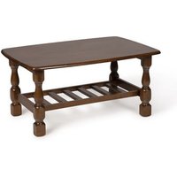 Mesa de Centro Rústica de Madera Maciza