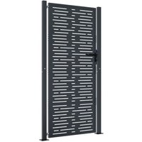 Vidaxl Puerta de Jardín de Acero Gris 105x180cm