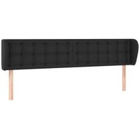 Cabecero de Cama de Cuero Sintético Negro 163x23x78/88 Cm