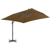 Sombrilla de Jardín Voladiza con Poste de Aluminio 300x300 Cm
