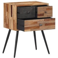 Mesita de Noche de Teca Maciza 47x31,5x60 Cm Mesita de Noche de Teca Maciza 47x31,5x60 Cm