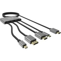 Sandberg 509-21 Adaptador de Video de 2M HDMI Tipo A, DisplayPort, Mini DisplayPort, HDMI, USB Tipo-C