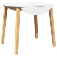 Mesa de comedor Vidaxl de madera maciza de roble natural