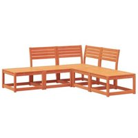 Juego de sofás de jardín de 5 piezas de madera maciza de pino Juego de sofás de jardín de 5 piezas de madera maciza de pino