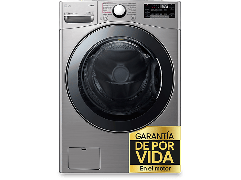 Lavadora Carga Frontal LG F1P1CY2T 17 kg 1100 rpm