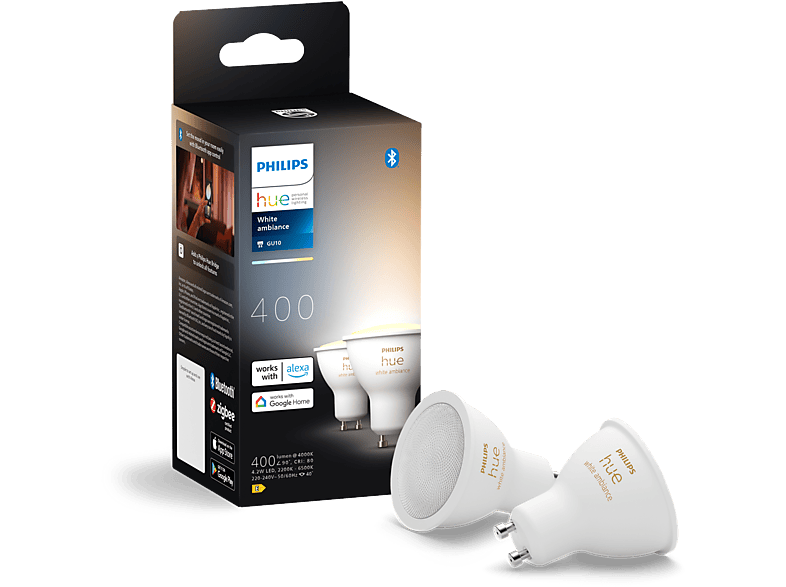 Bombilla Philips Hue GU10 Luz Blanca Cálida a Fría 400 lm