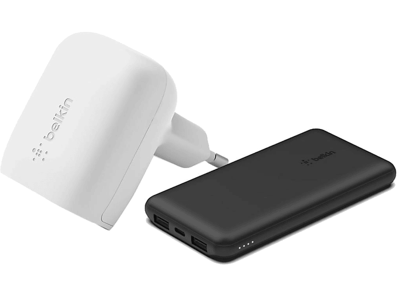 Cargador Belkin USB C 20W y Powerbank