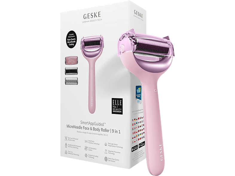 Rejuvenecedor Facial Geske MicroNeedle Face & Body Roller 9 en 1