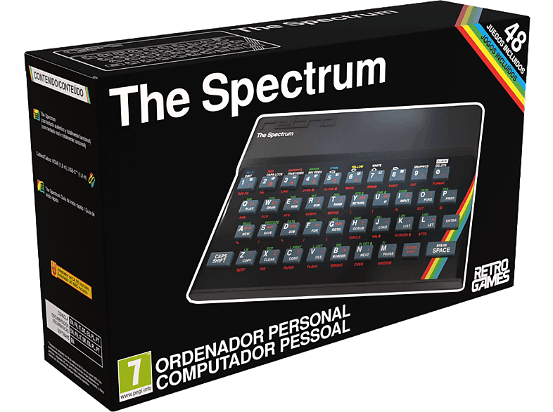 Consola retro Koch Media The Spectrum Emula modelos 48 y 128 ZX