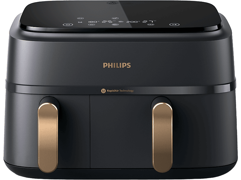 Freidora de Aire Philips NA352/00 Doble Cesta 6L y 3L