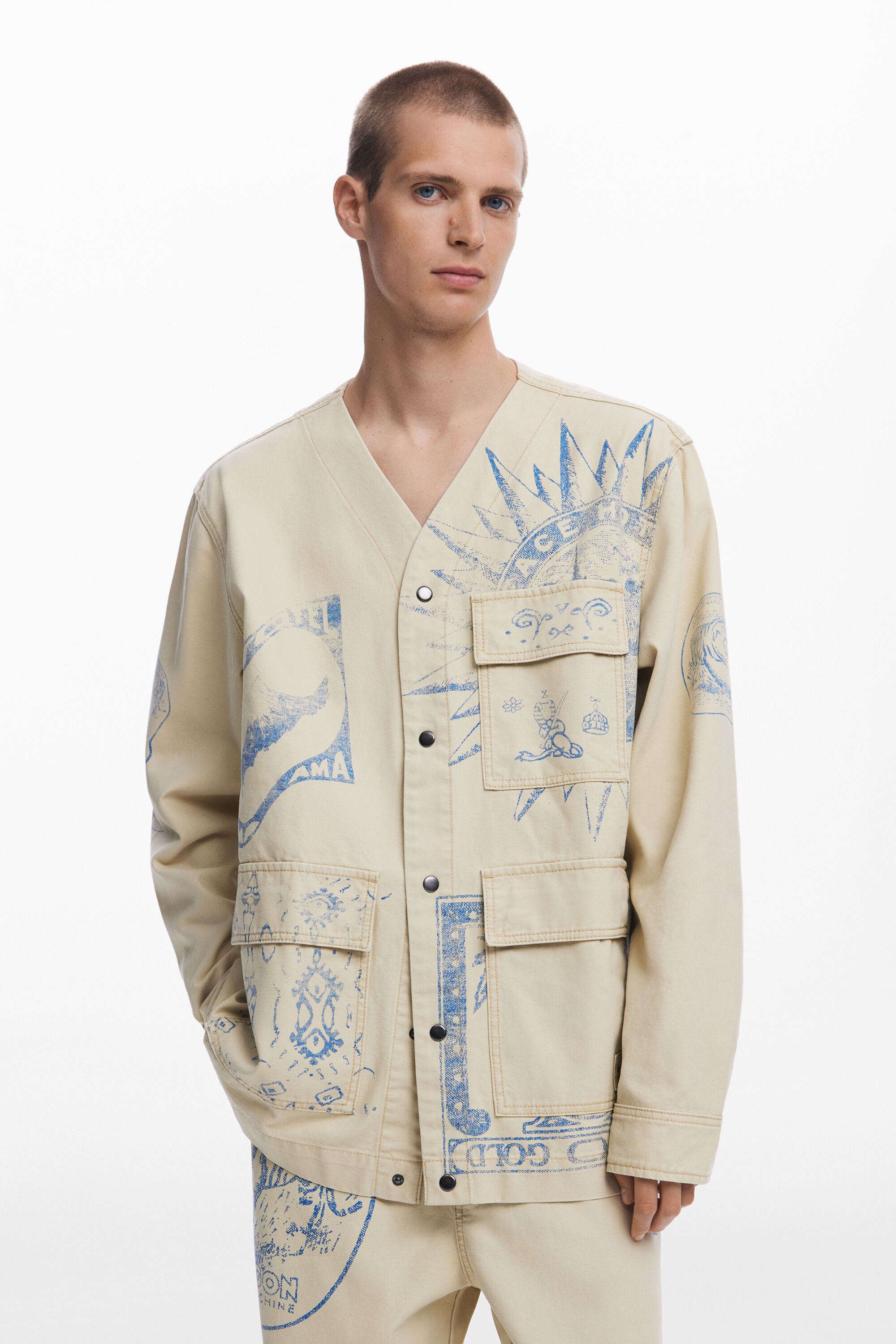 Chaqueta Estampado Étnico Hombre Desigual