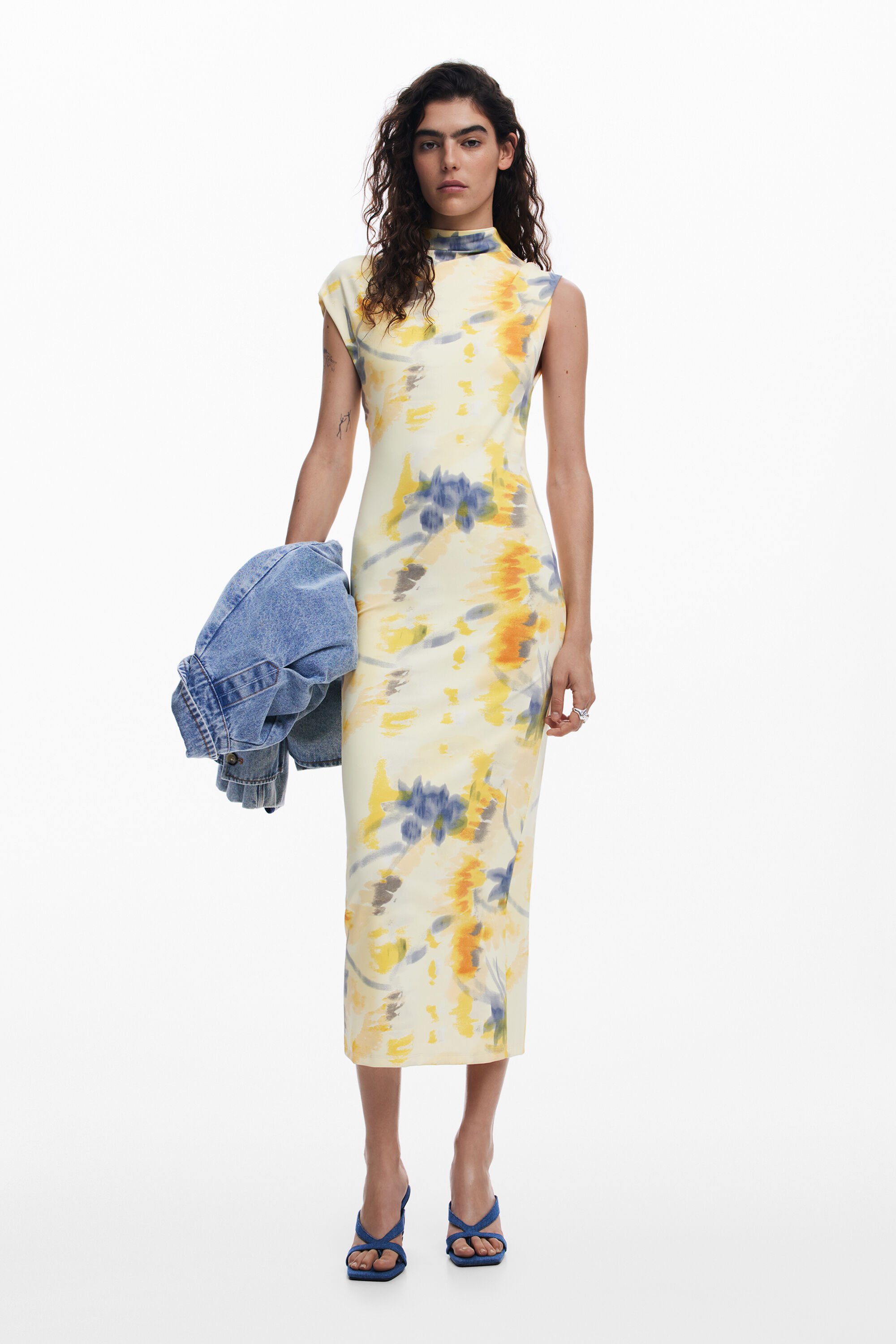 Vestido tubo flores Desigual para mujer