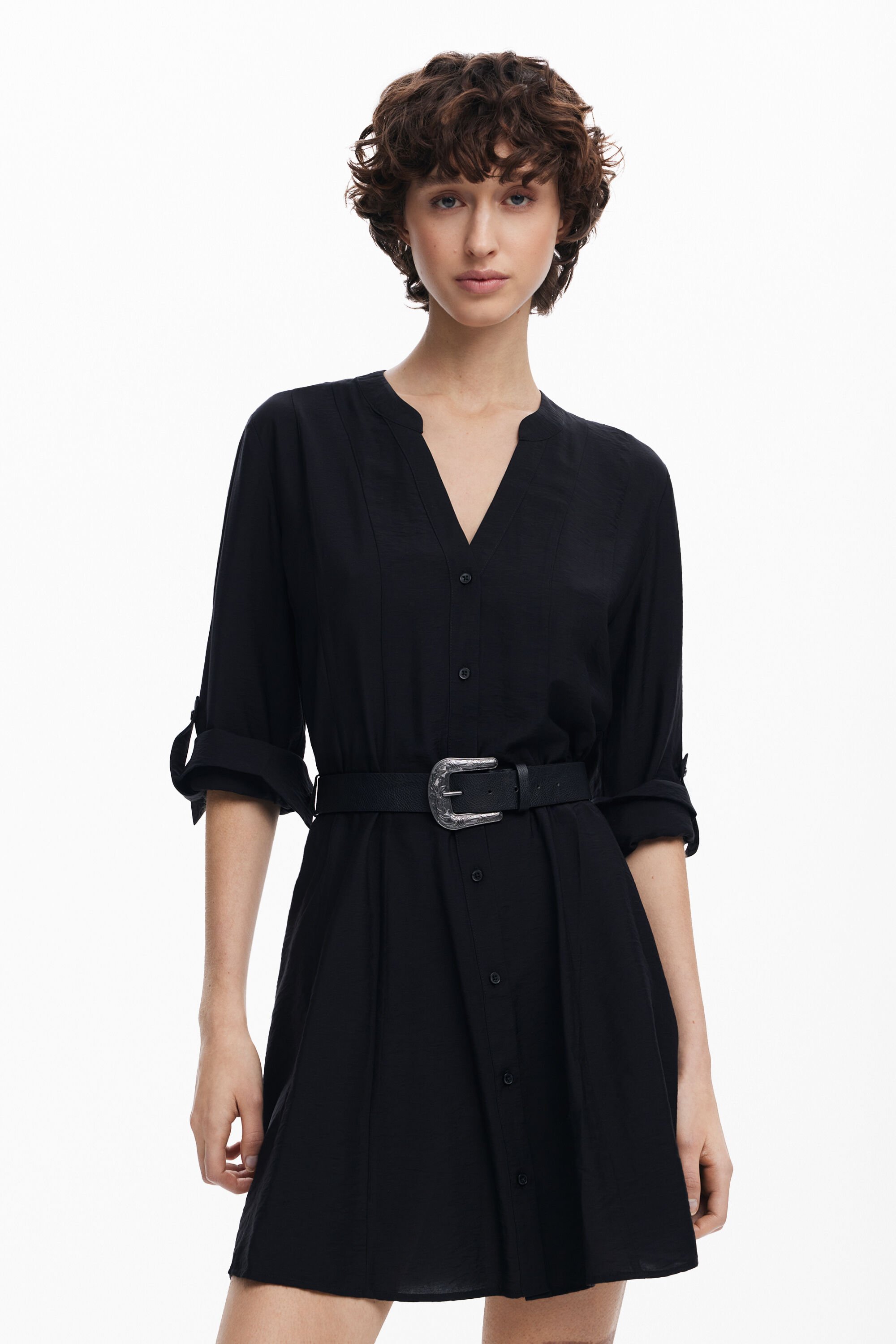 Desigual Vestido Camisero con Cinturón para Mujer