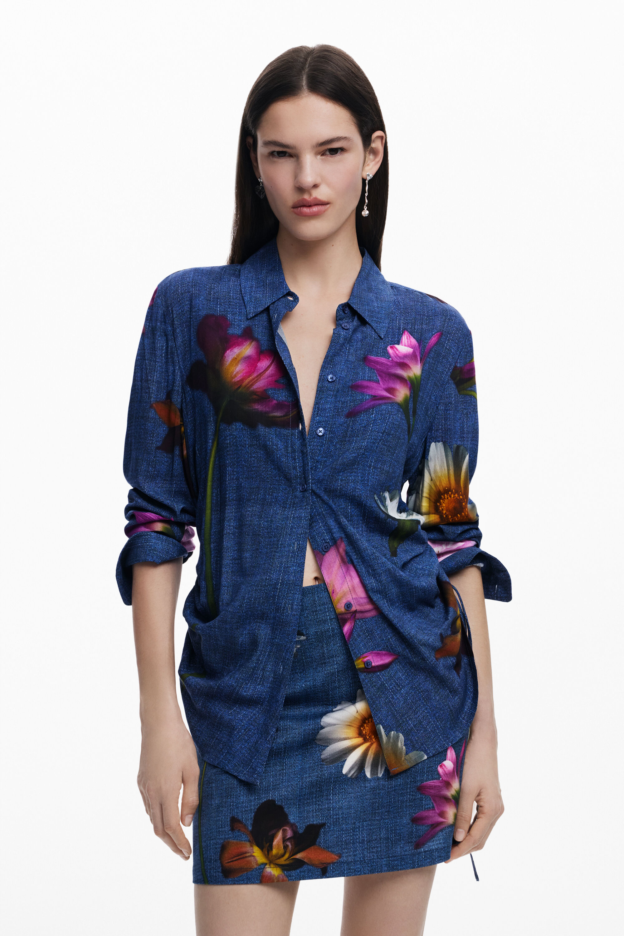 Camisa de Flores para Mujer Desigual