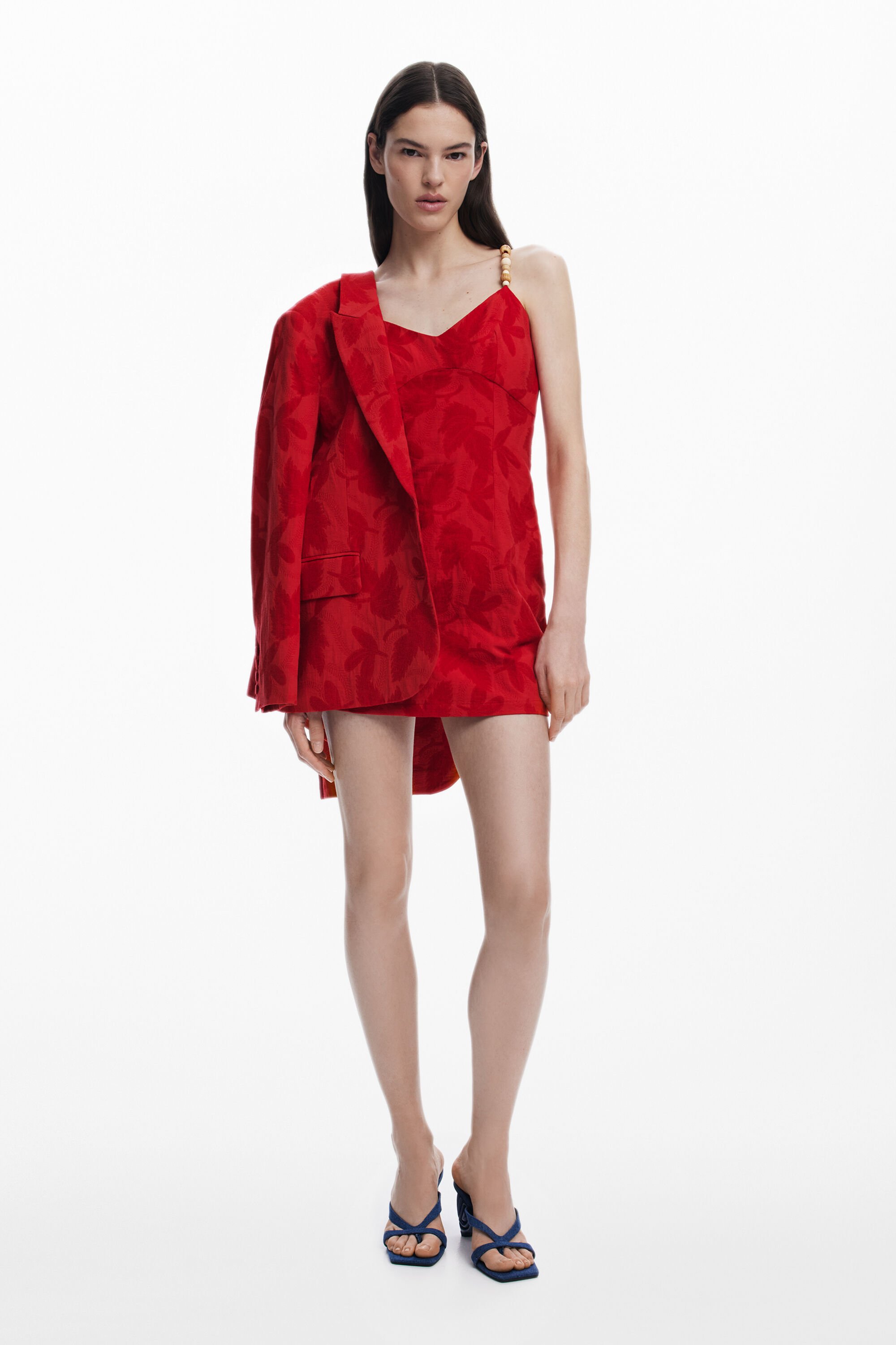 Vestido Tirantes Abalorios Mujer Desigual