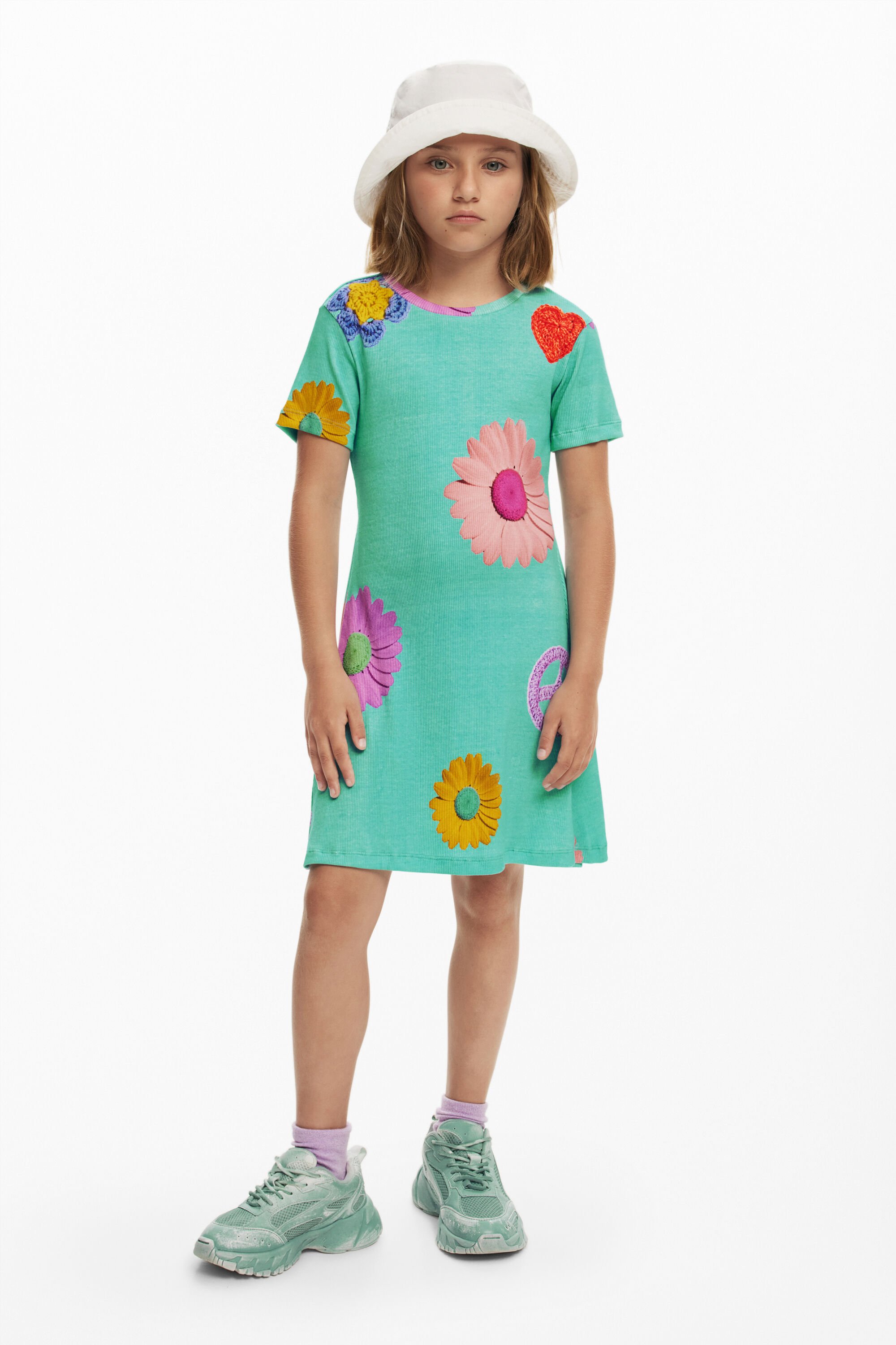 Vestido Corto Estampado Desigual para Mujer