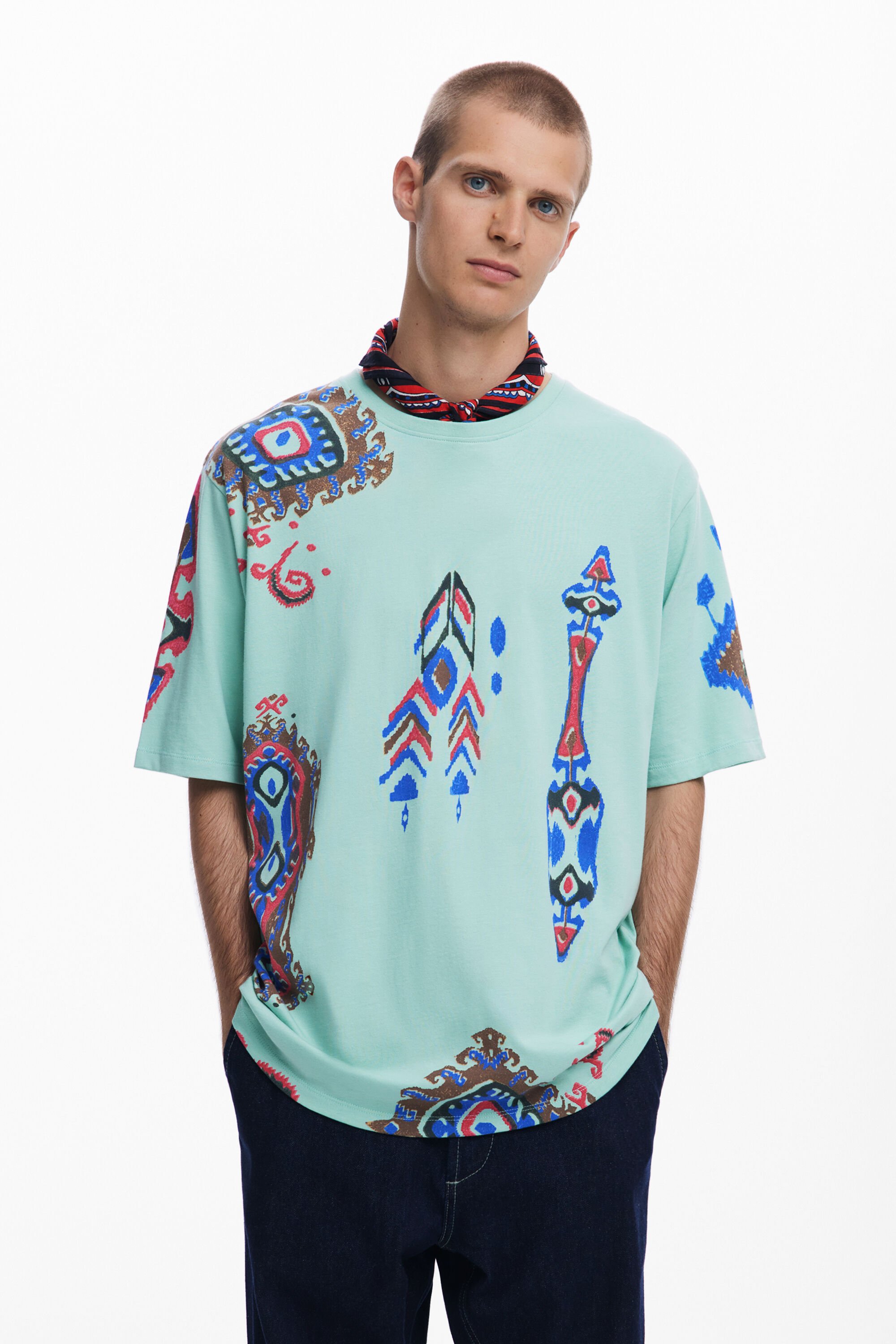 Camiseta Estampada Desigual para Hombre