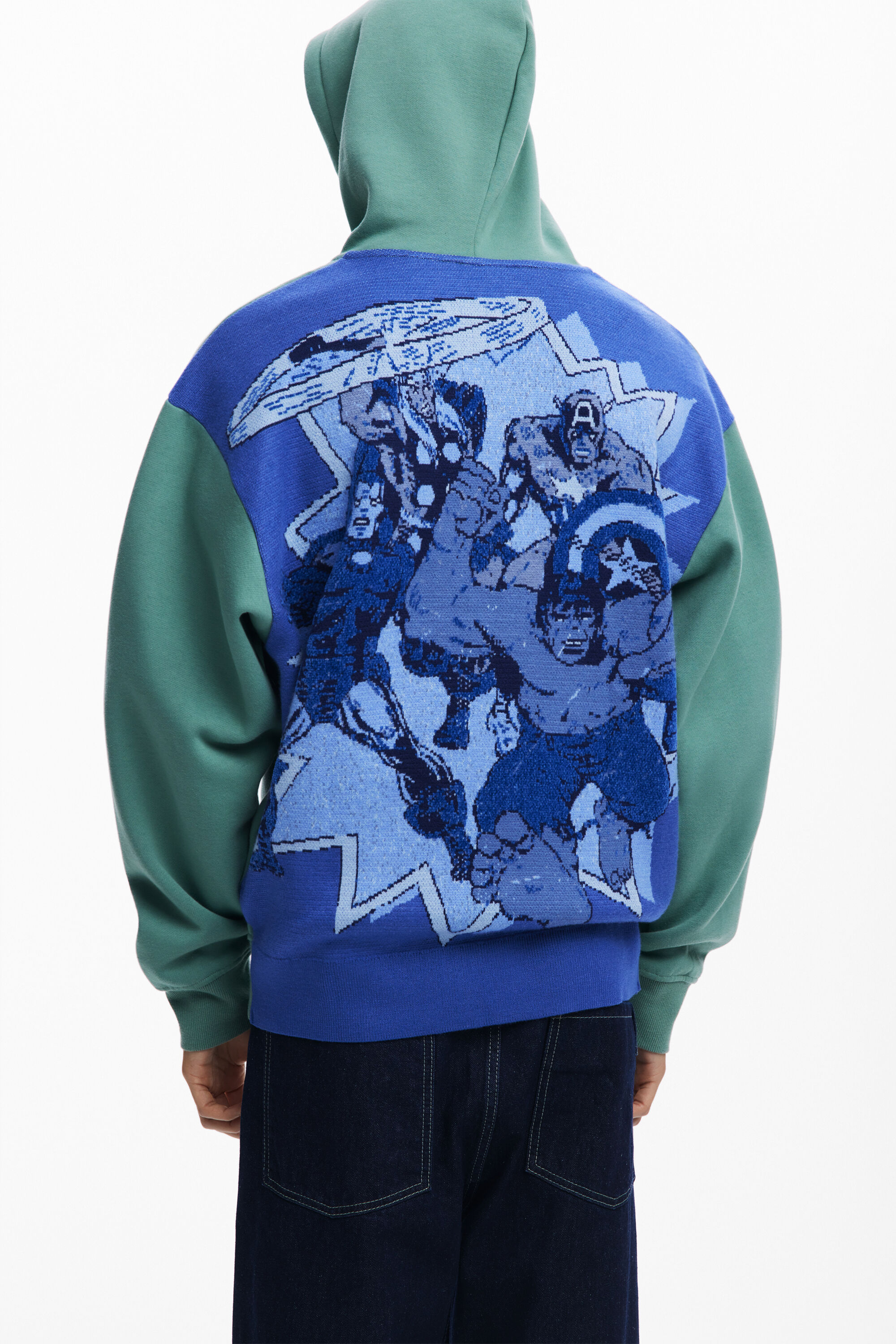 Sudadera con cremallera Desigual Marvel Hombre