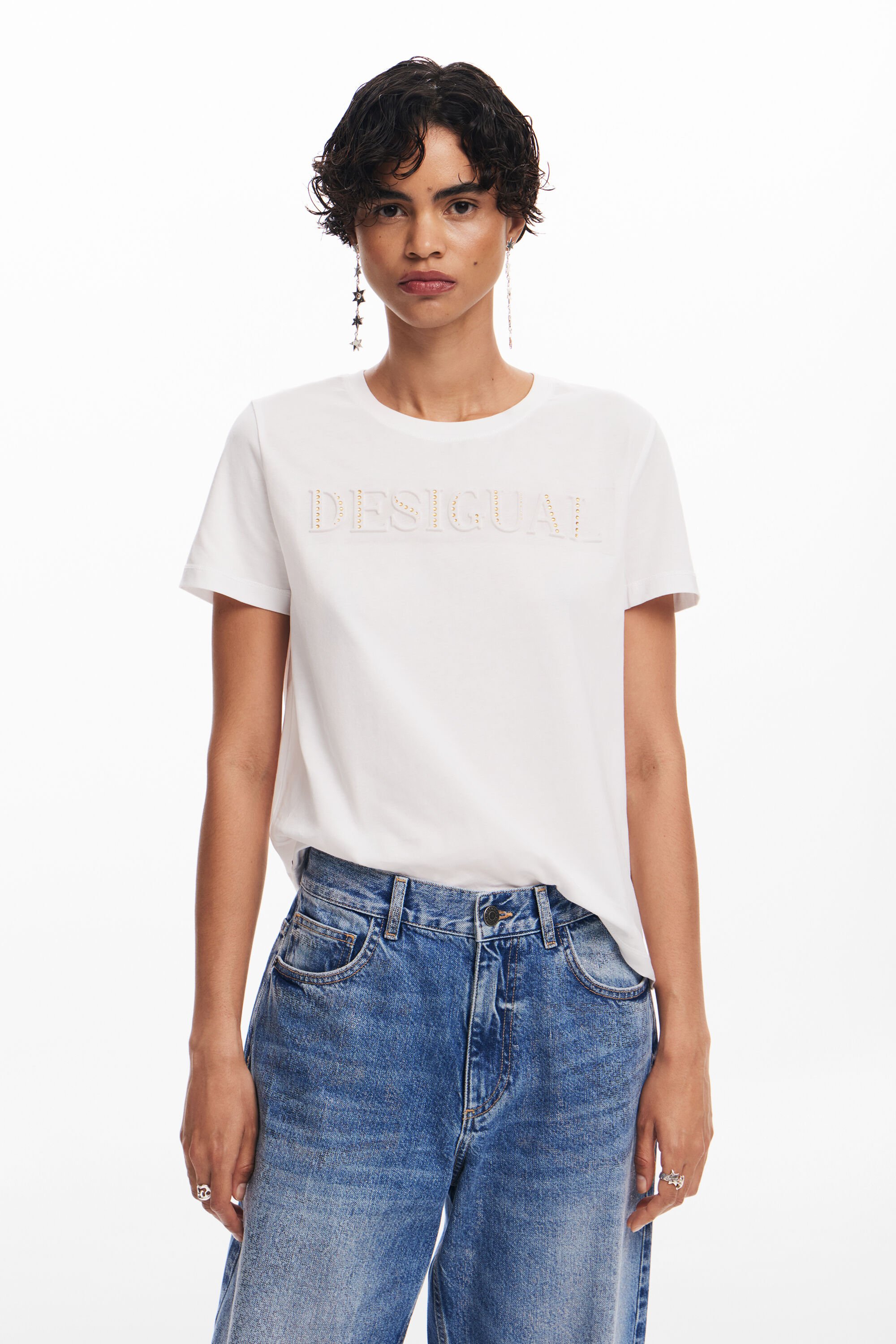 Camiseta con logotipo Desigual para mujer