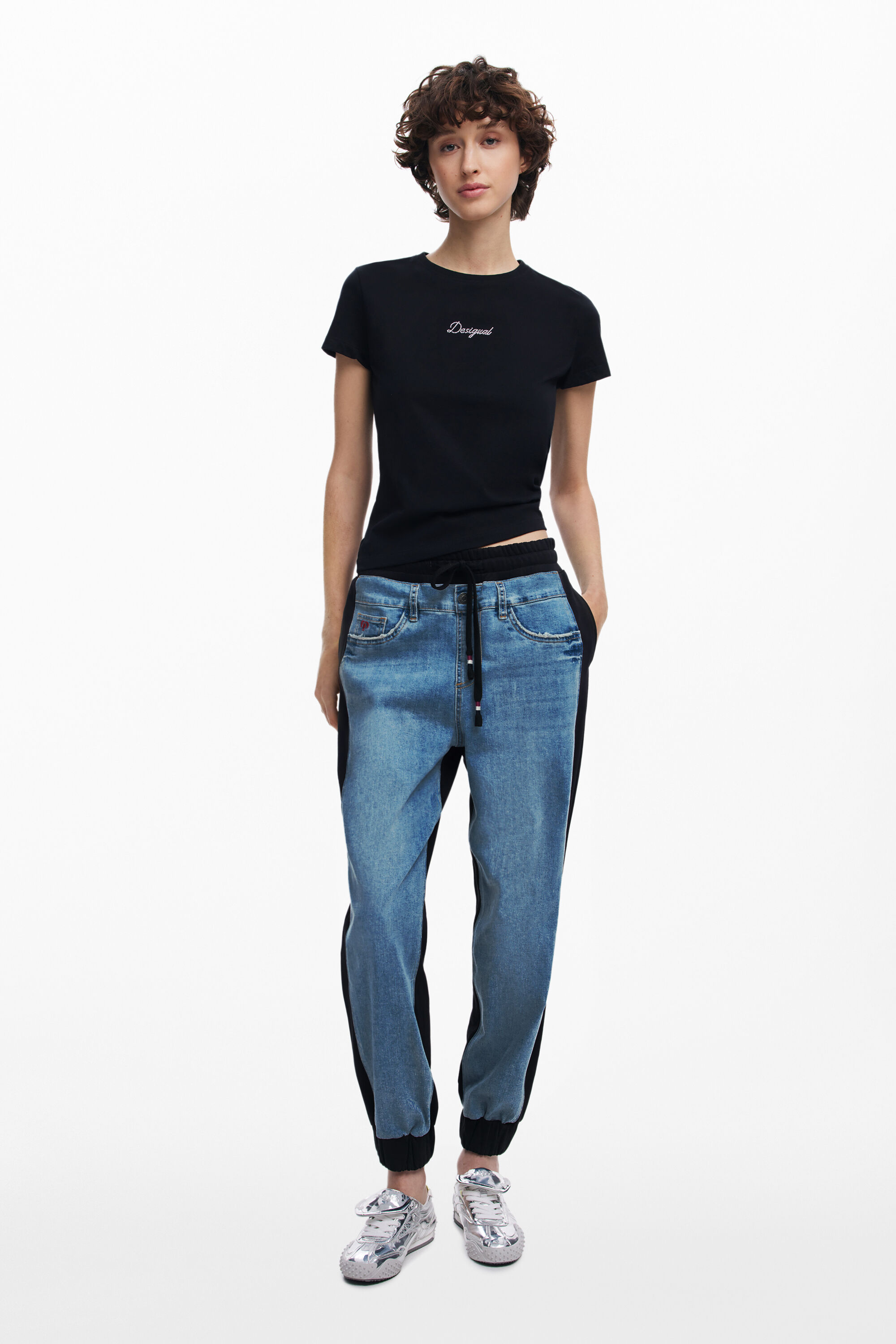 Vaqueros Jogger Contraste Mujer Desigual