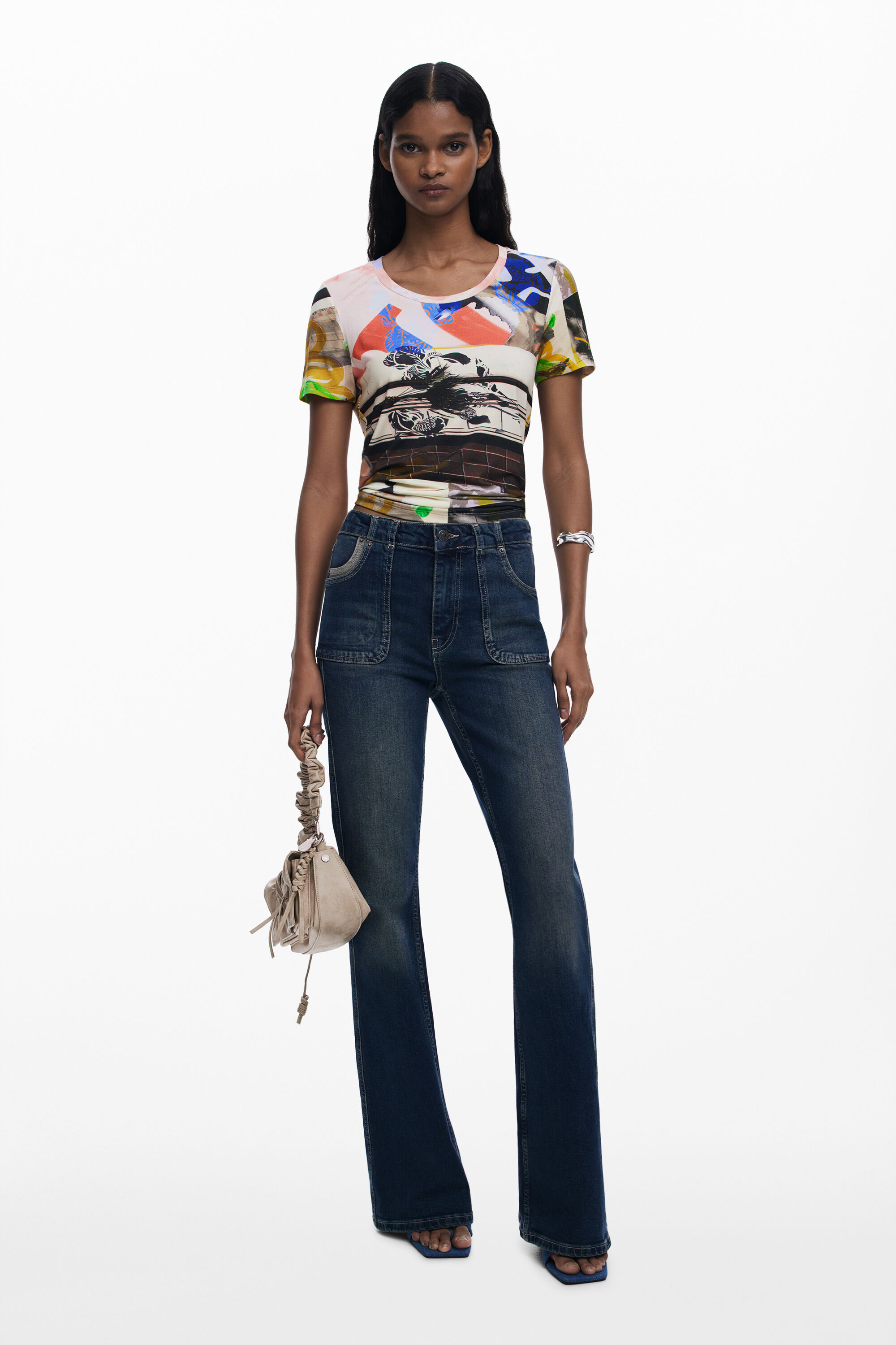 Vaqueros Flare Mujer Desigual