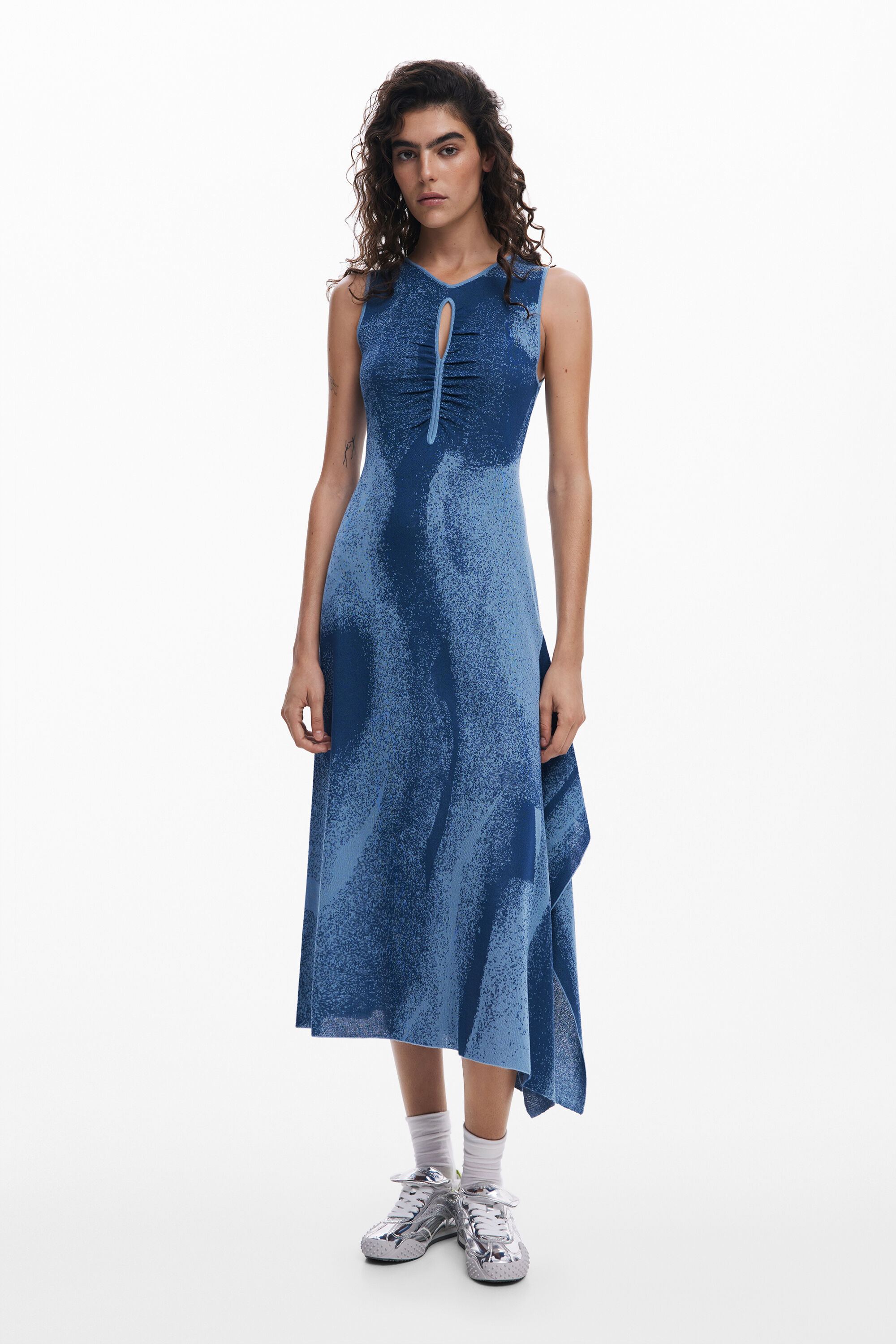 Vestido Jacquard cut-out Desigual para mujer