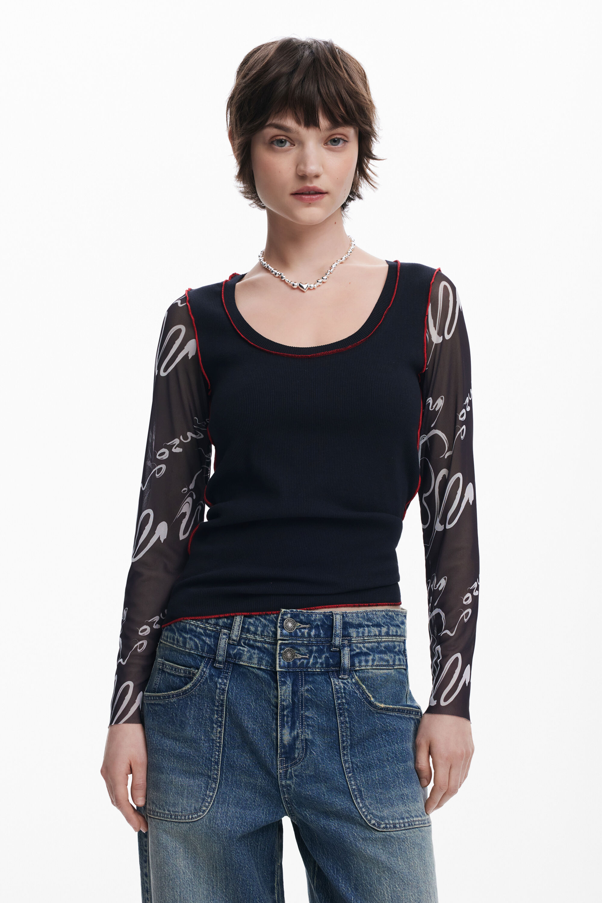 Camiseta Desigual con Manga"