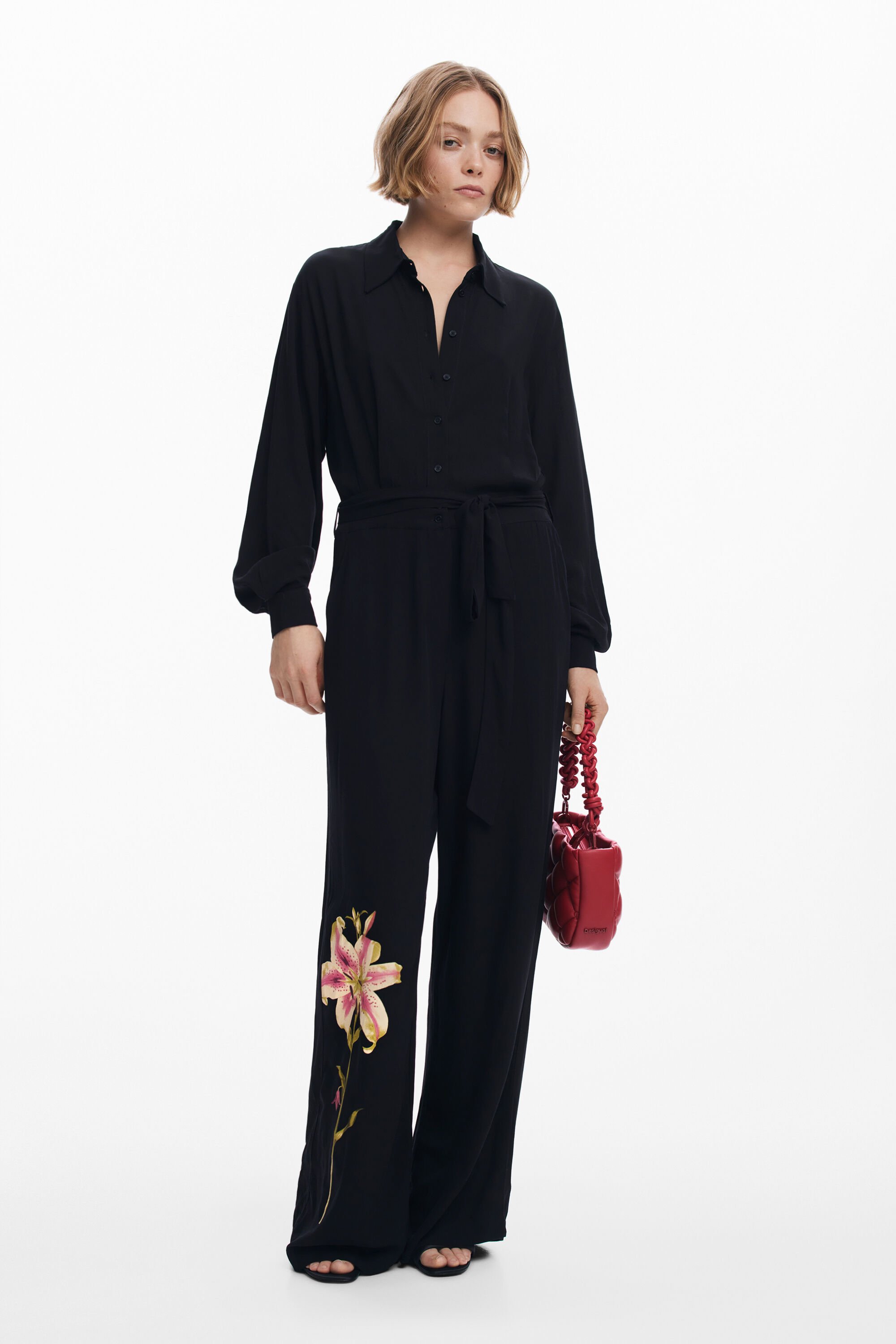 Mono con cinturón Orquídea Desigual para Mujer