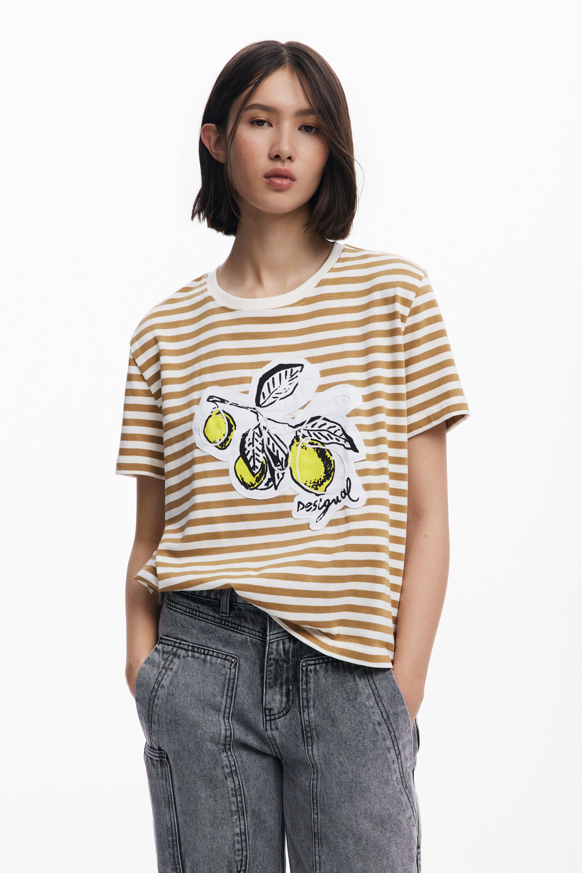Camiseta Desigual Estampado Rayas Mujer