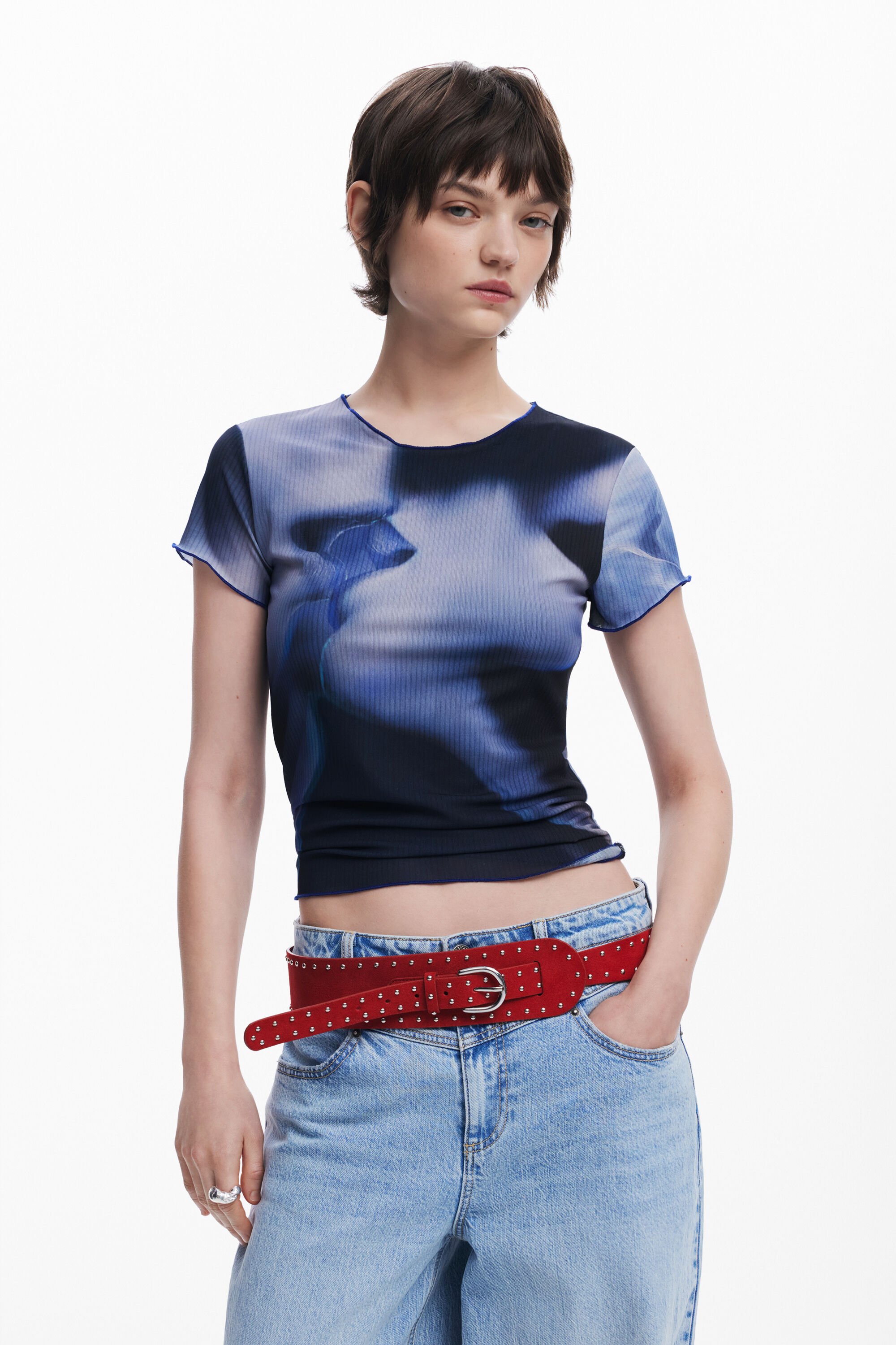Desigual Camiseta beso manga corta mujer