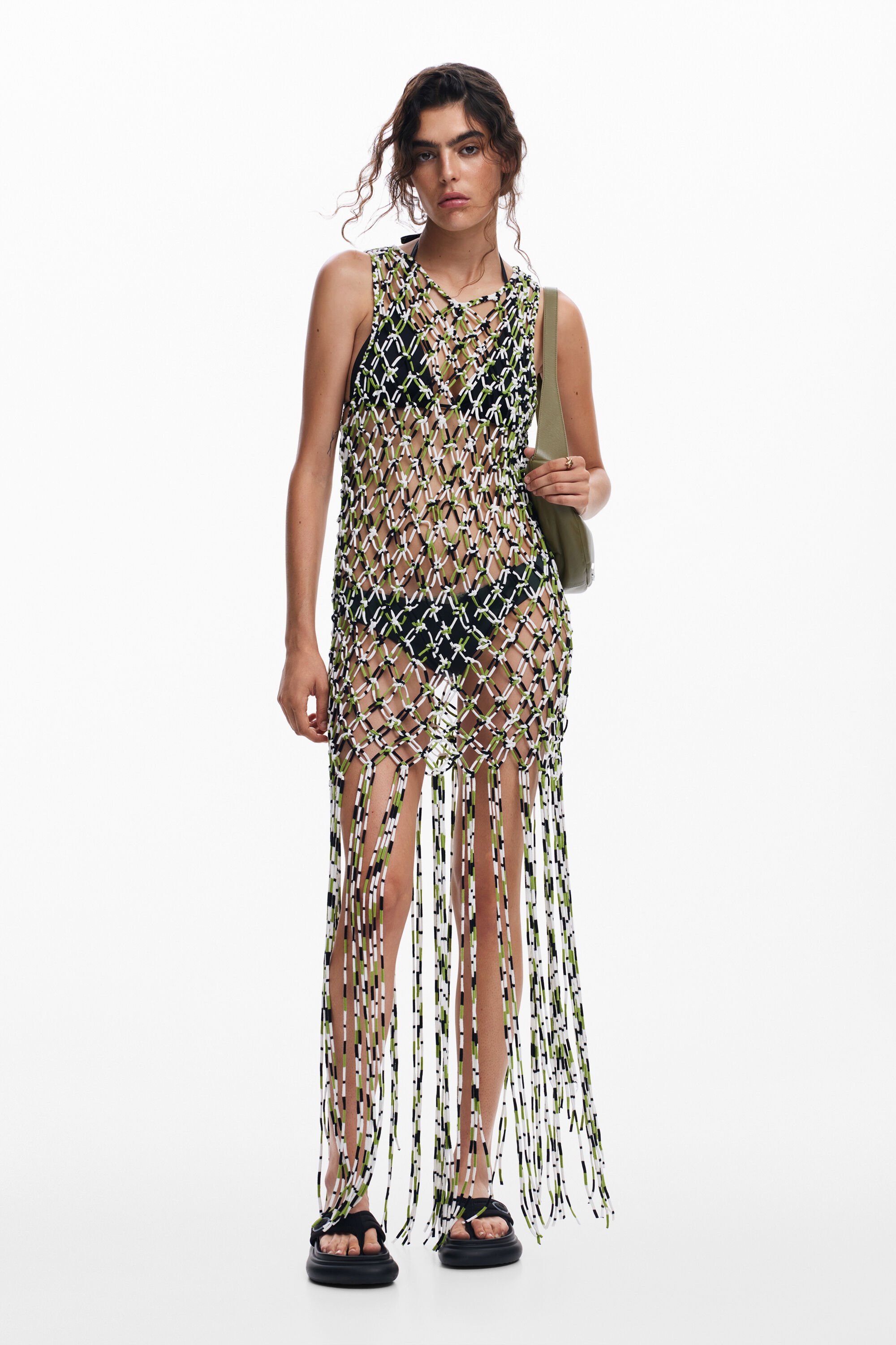 Vestido de Malla Desigual para Mujer