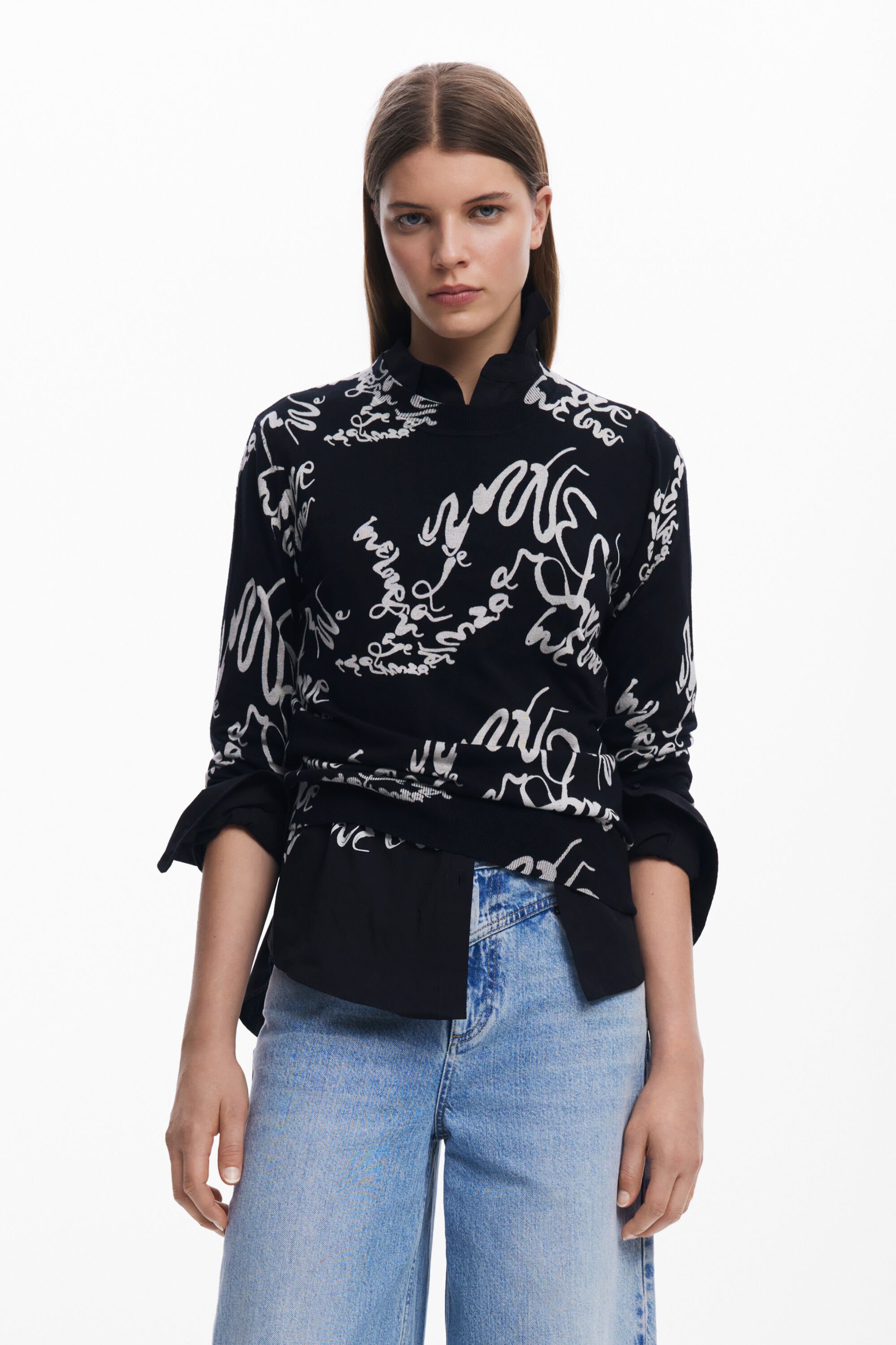 Jersey fino Lettering para mujer Desigual