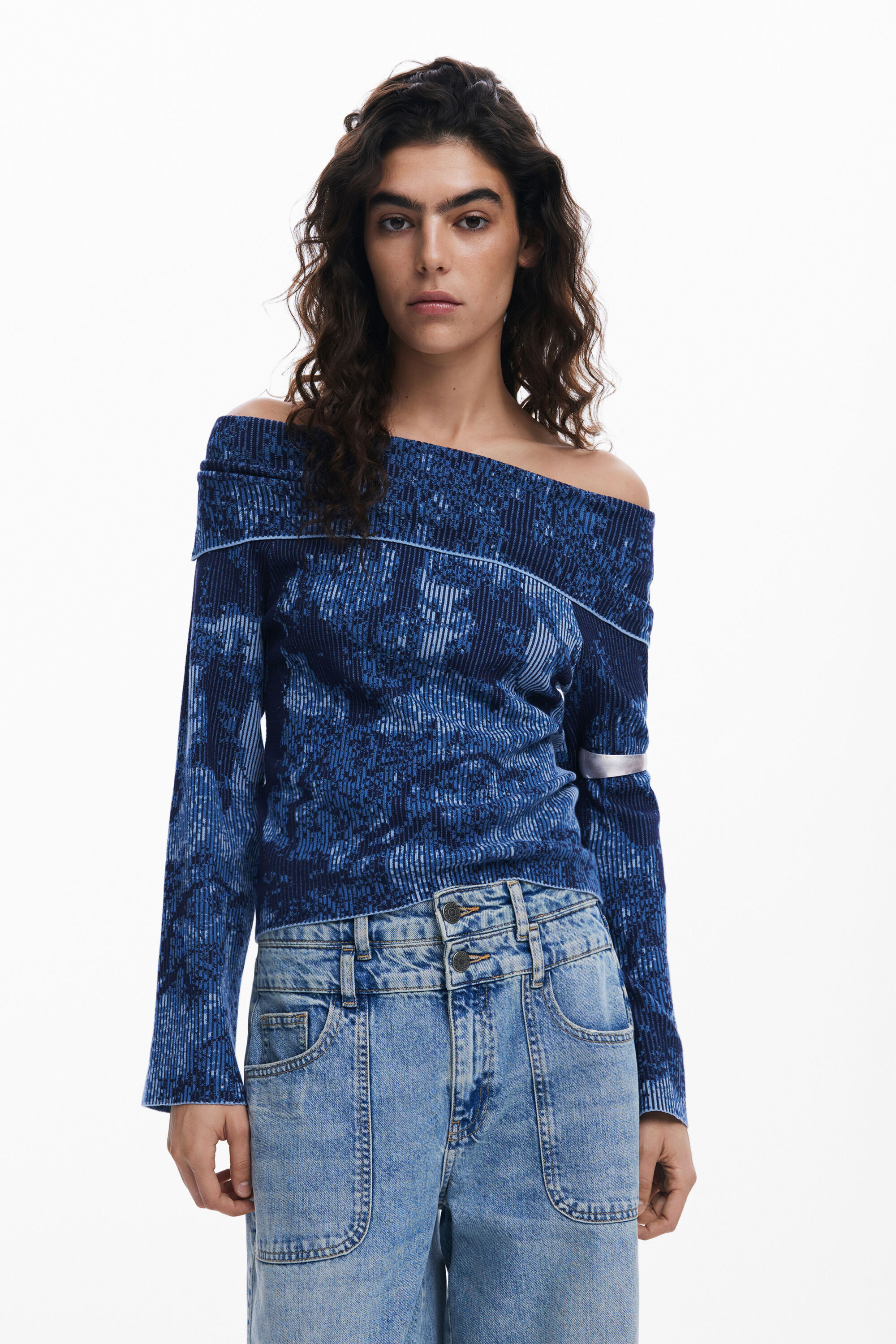 Jersey Desigual de Mujer con Cuello Barco