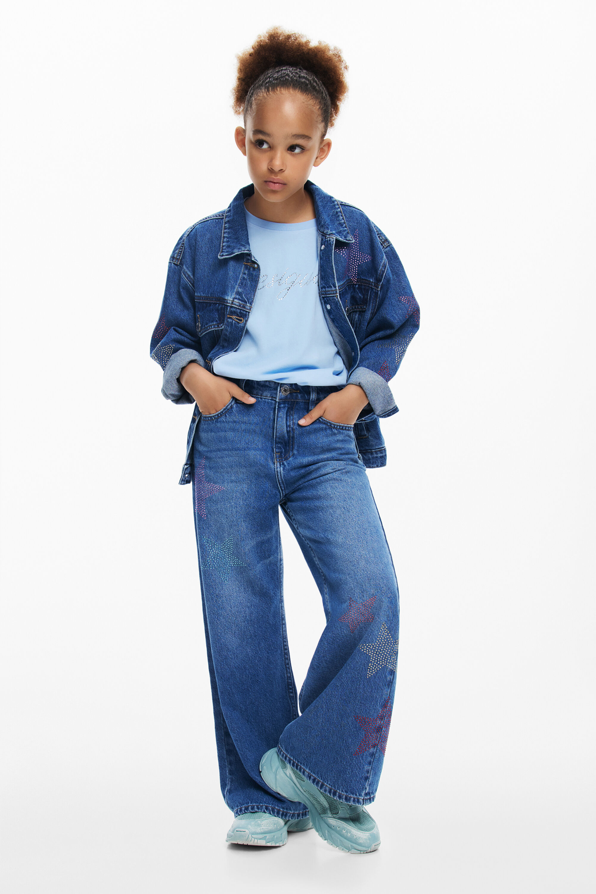 Pantalón denim con estrellas para mujer de Desigual