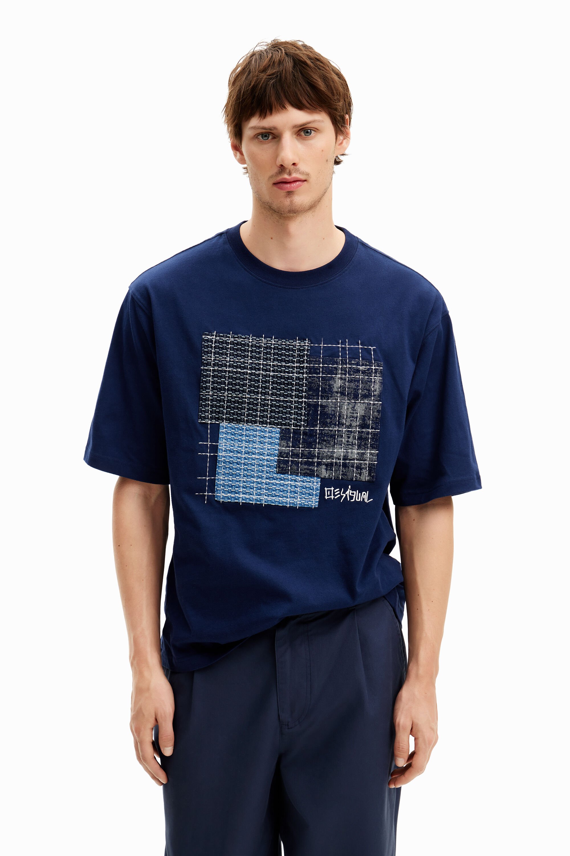 Camiseta Desigual patch central para hombre