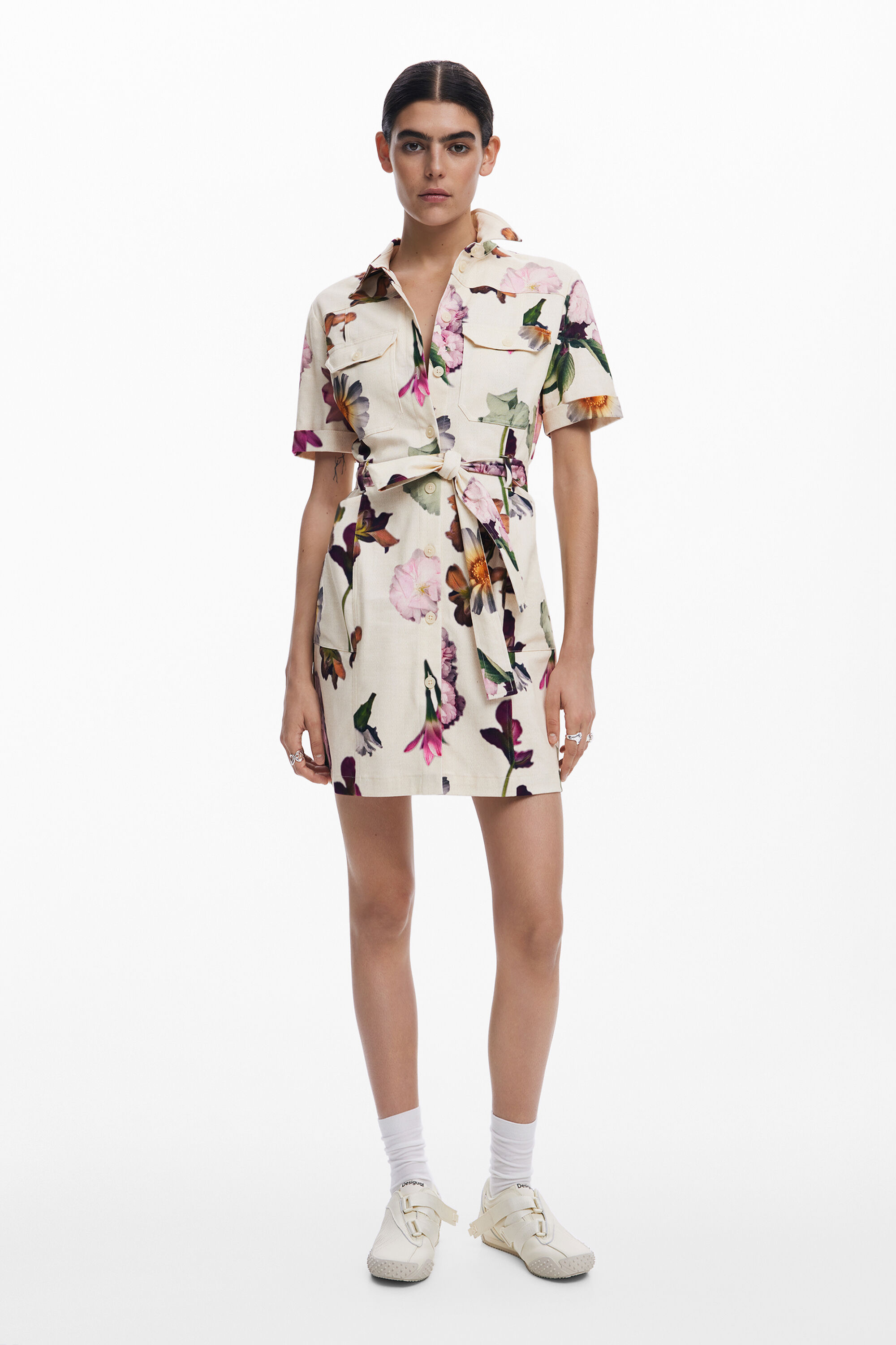 Vestido camisero de flores Desigual para mujer