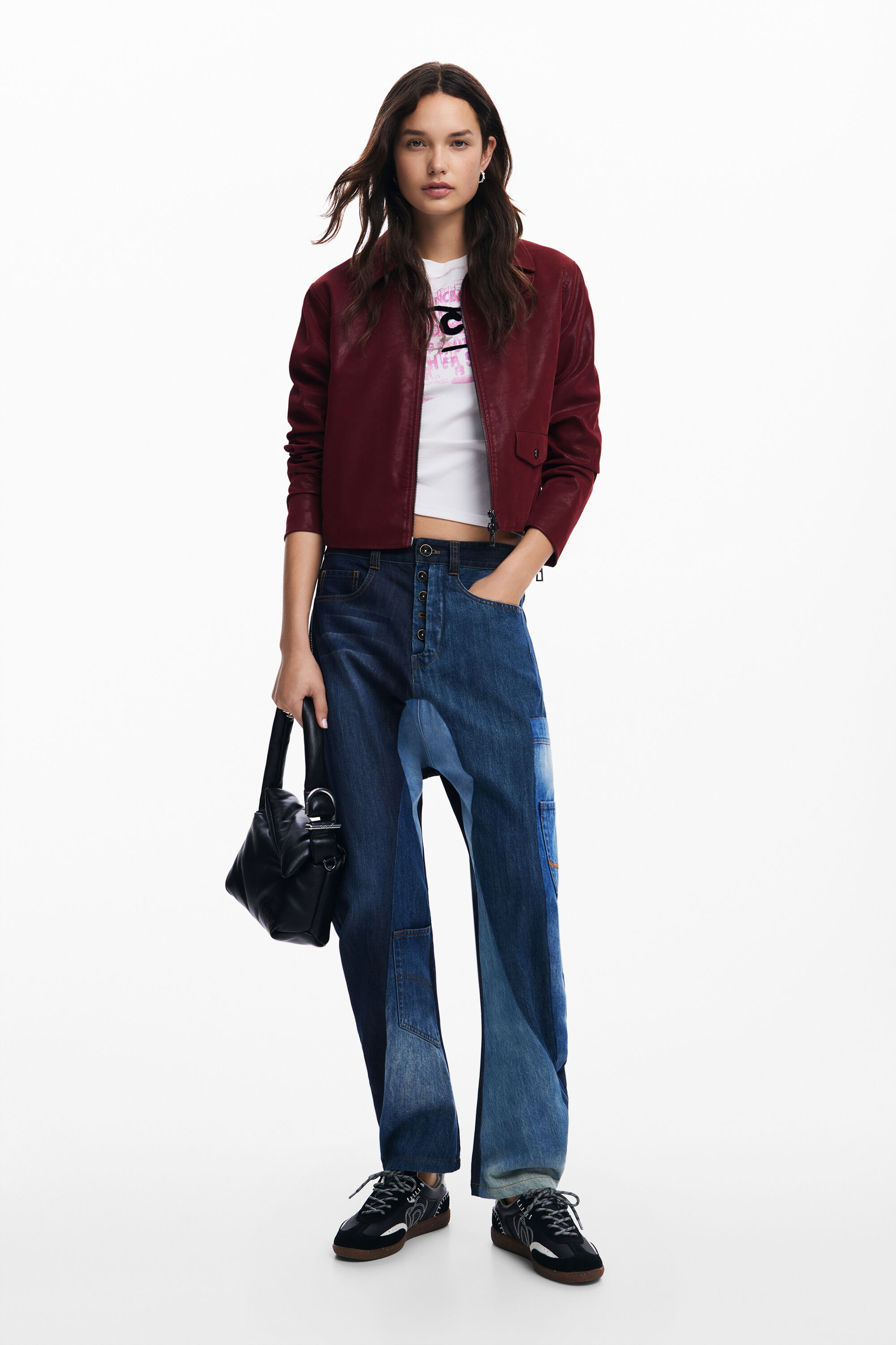 Vaqueros Desigual Mujer Baggy Patch