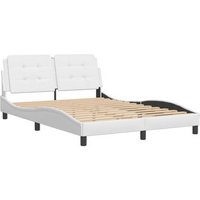 Estructura de Cama con Cabecero de Cuero Sintético 140x190 Cm Estructura de Cama con Cabecero de Cuero Sintético 140x190 Cm