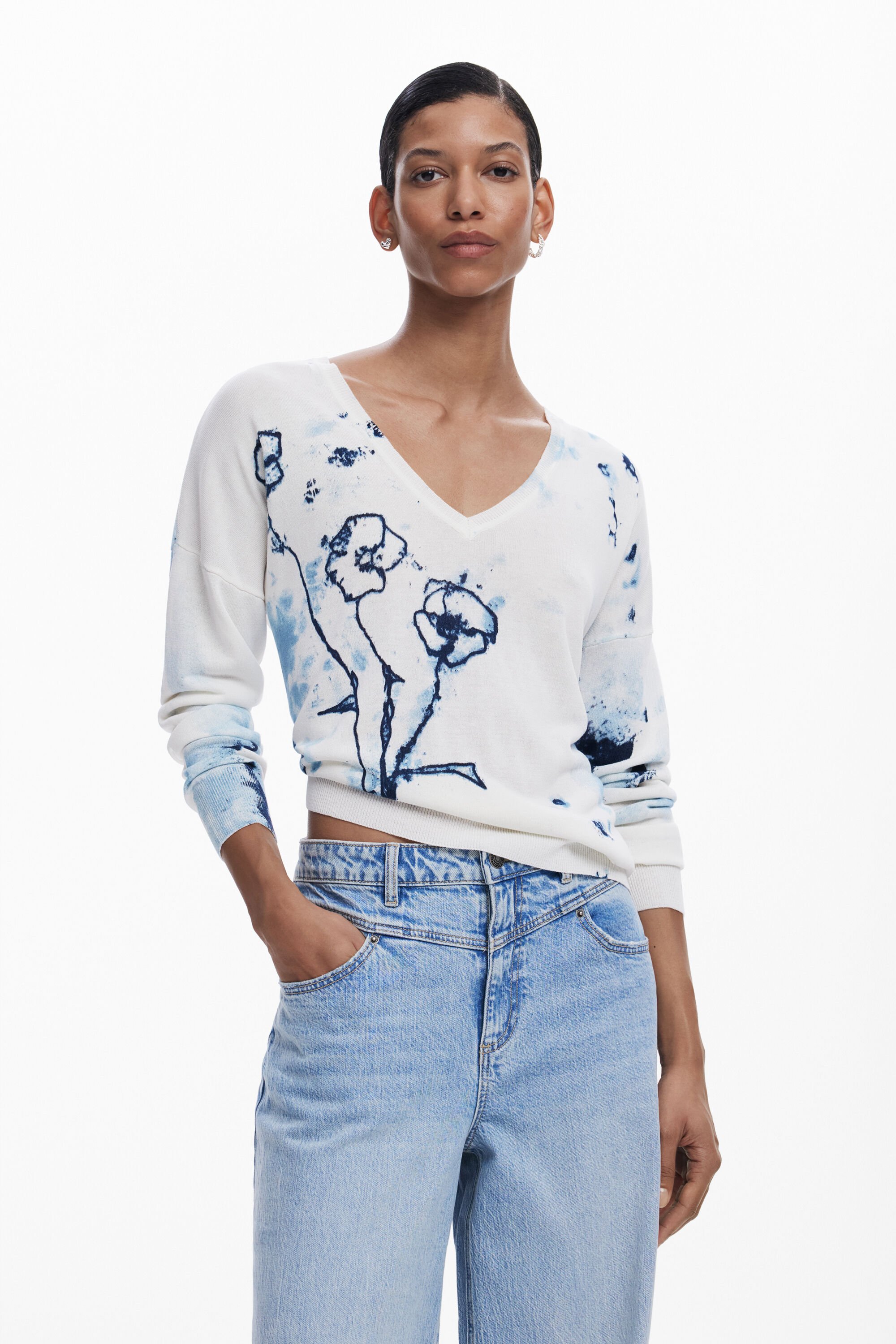 Jersey Desigual "Amapolas" para Mujer
